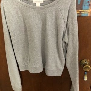 Forever 21 grey cropped hoodie
